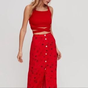 Aritzia Wilfred Cayenne Knit Top